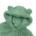thumbnail image 5 of boobe Newborn Infant Baby Boys Girls Snowsuit Winter Coat Solid Bear Warm Fleece Hooded Footed Romper Jumpsuit Outfits, 5 of 5