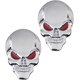 thumbnail image 1 of Pegatina de metal con calavera para automóvil, 2 piezas de calcomanías de metal con calavera 3D de aleación de zinc, emblema de calavera, pegatinas de estilo para automóvil, accesorios para automóvil, 1 of 5