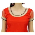 thumbnail image 3 of Bimba Flaired Net Anarkali Dress Solid Kurta Kurti Indian Tunic Custom Clothing, 3 of 4