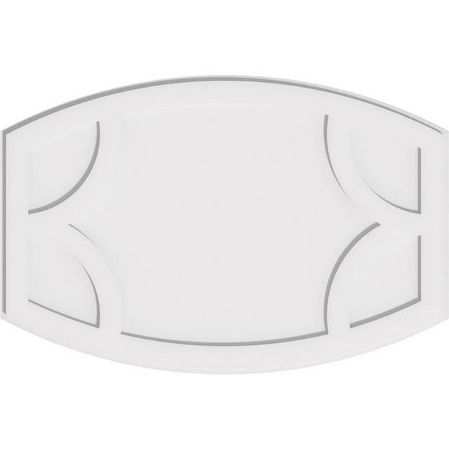 Ekena Millwork CMP38X25KY 25,37 x 38 in. Rectangle Kailey Architectural Grade PVC Contemporain Médaillon de Plafond