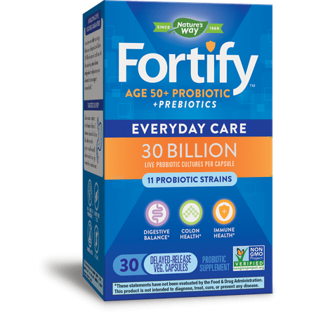 Nature's Way Fortify Daily Probiotic Age 50+, 30 (Best Over The Counter Probiotic)