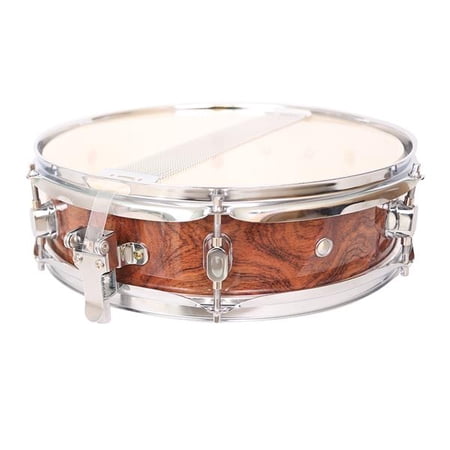 Fithood Glarry 13 x 3.5" Snare Drum Poplar Wood Drum Percussion Set Tiger Stripes
