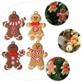 thumbnail image 2 of WEUVEB Christmas Tree Gingerbread Man Hangings Brown PVC Clear Texture Neat Lines 24Pcs, 2 of 8