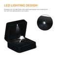 thumbnail image 1 of Joyero de terciopelo con luz LED, caja para anillos que brilla en la oscuridad para exhibiciones y compromisos, 1 of 7
