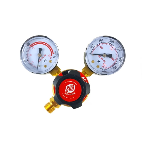 SÜA - Acetylene Regulator Welding Gas Gauges - CGA-200 - Rear Connector - LDP series