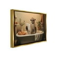 thumbnail image 4 of Stupell Industries Wild Cat in Bathtub Animals & Insects Painting Gold Floater Framed Canvas Art Print Wall Art, 21 x 17, 4 of 10