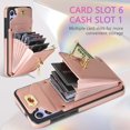 thumbnail image 2 of 9 DIGITAL Leather Credit Card Slot Wallet Cell Phone Case Samsung Galaxy A14/M14 5G, Rose gold, 2 of 14