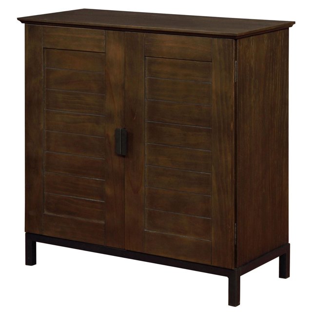 Armoire moderne en MDF et métal – noyer