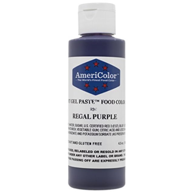 americolor soft gel paste food color, 4.5-ounce, regal purple