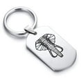 thumbnail image 1 of Stainless Steel Geometric Polygon Elephant Animal Dog Tag Keychain Circle Ring, 1 of 2