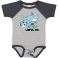 thumbnail image 3 of Inktastic My Aunt Loves Me with Cute Sharks Boys or Girls Baby Bodysuit, 3 of 5