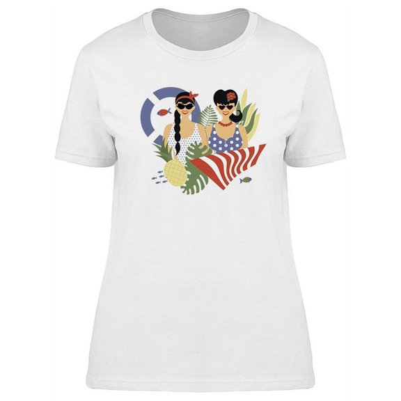 Stylish Summer Girls T-Shirt Women -Image by Shutterstock, Female x-Large
