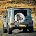 thumbnail image 3 of Haiem Spare Tire Cover , Wheel Cover with Cowboy Ride A Horse printed, Camper Spare Tire Cover Fit for Jeep Wrangler Rv SUV Truck Travel Trailer-17 inch, 3 of 8