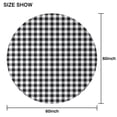 thumbnail image 6 of Black White and Gray Checkerboard Pattern Round Tablecloth 60"x60",Wrinkle Wipeable Table Cloth for Kitchen Dining Room Picnic Patio Party, 6 of 6
