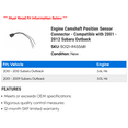 thumbnail image 2 of Engine Camshaft Position Sensor Connector - Compatible with 2001 - 2012 Subaru Outback 2002 2003 2004 2005 2006 2007 2008 2009 2010 2011, 2 of 2