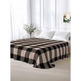 thumbnail image 6 of Twin Flat Sheet 66"x96", Black Plaid Soft Lightweight Bedding Flat Sheets Only, Vintage Country Gray Buffalo Check Gingham Brushed Microfiber Top Bed Sheet, Breathable StainResistant Bedsheets, 6 of 9