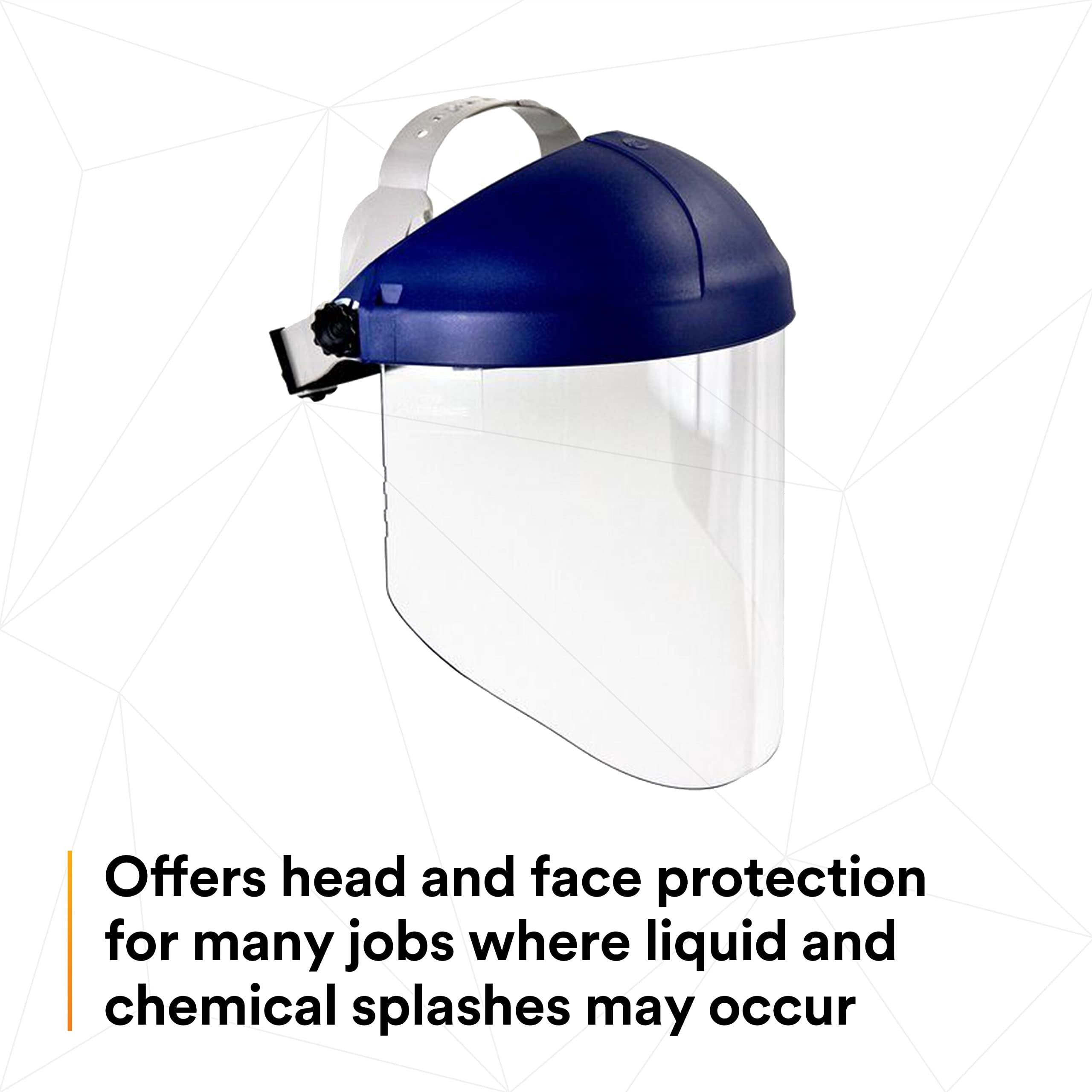3M™ Ratchet Headgear H8A, 82782-00000, with 3M™ Clear Propionate Faceshield W96 5 EA/Case