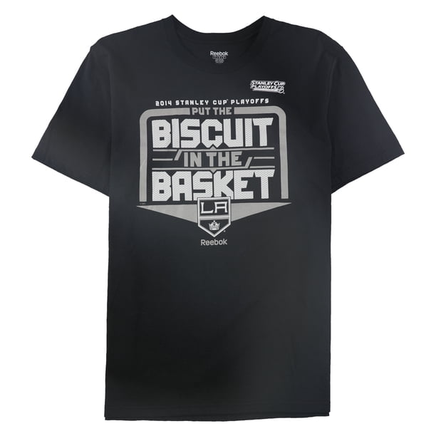 Reebok Hombres LA Kings 2014 Stanley Cup Playoffs Graphic Camiseta, Negro, Pequeño