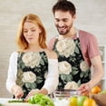 thumbnail image 3 of Pioneer Flower Floral Print Pattern Apron-Garden Aprons for Women with Pockets-Cotton Linen Waterproof Kitchen Cooking Gardening Aprons Adjustable for Kitchen,Cooking,BBQ and Salon 33x27 Inch, 3 of 7