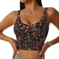 thumbnail image 2 of Lsque Floral Printed Women'S Sports Bra, Compression, Moisture Wicking, High-Impact Sports Bra For Women,Supportive sports bra-Medium, 2 of 9