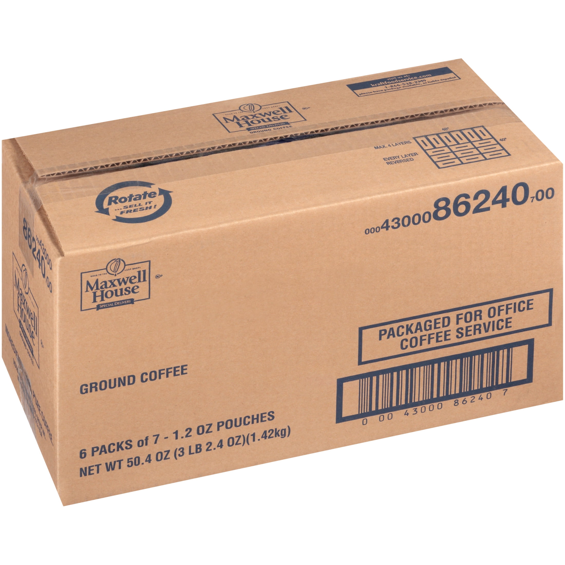 Maxwell House Special Delivery Ground Coffee, 1.2 oz. Packets, 42 per Case