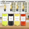 thumbnail image 3 of MUVEKA Olive Oil Dispenser Bottle for Kitchen, 16.9 oz/ 500 ml Cooking Oil Dispenser, Oil and Vinegar Dispenser Bottle Set, Glass Oil Container with Pourer spouts, Coffee Syrup Dispenser, 3 of 7