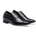 thumbnail image 4 of CMR CHAMARIPA Men's Dress Shoes Black Leather Formal Oxfords Invisible Height Increasing Elevator Shoes That Make You Taller 2.95 Inches Lace-up Elevated Shoes, 4 of 6