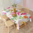 thumbnail image 4 of Pioneer Flower Floral Print Pattern Rectangle Tablecloth 60"x120",Waterproof Polyester Rectangle Table Cloth, Wipeable Spillproof Polyester Tablecloth for Dining, Camping, Indoor and Outdoor, 4 of 6