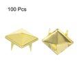 thumbnail image 3 of Unique Bargains 100 Sets Spike Rivet 10x7mm Pyramid Rapid Rivet Studs Square Spikes, Gold Tone, 3 of 7