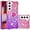 Pink Purple, variant on Glitter Case for Samsung Galaxy S23 Plus (Not S23, Bling Sparkle Colorful Gradient Quicksand Waterfall Soft TPU Liquid Case Cover with Ring Stand for Samsung Galaxy S23+Plus LSJB-Pink Green