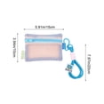 thumbnail image 4 of Viflosae Toiletries Bag Toiletries Travel Bag Mesh Zipper Pouch with Lanyard Portable Mini Storage Bag Lightweight Polyester Mesh Pouch for Cosmetics Cards Keys Headphones 3 Colors Available, 4 of 7