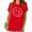 Red, variant on UNISHE Women's Happy Flower Graphic Short Sleeve T-Shirts White Lightweight Spring Tops
