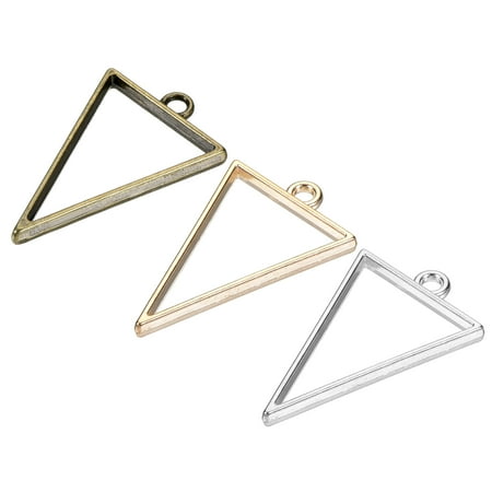 

Uxcell Triangle Hollow Resin Pendants Frames for DIY Crafts 3 Colors 30in 1 Set
