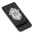 thumbnail image 1 of Stainless Steel Alphabet Letter S initial Classic Slim Money Clip Credit Card Holder, 1 of 2