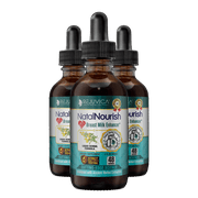 Rejuvica Health Natal Nourish - Lactation and Breastfeeding Supplement with Fenugreek | 3-Pack