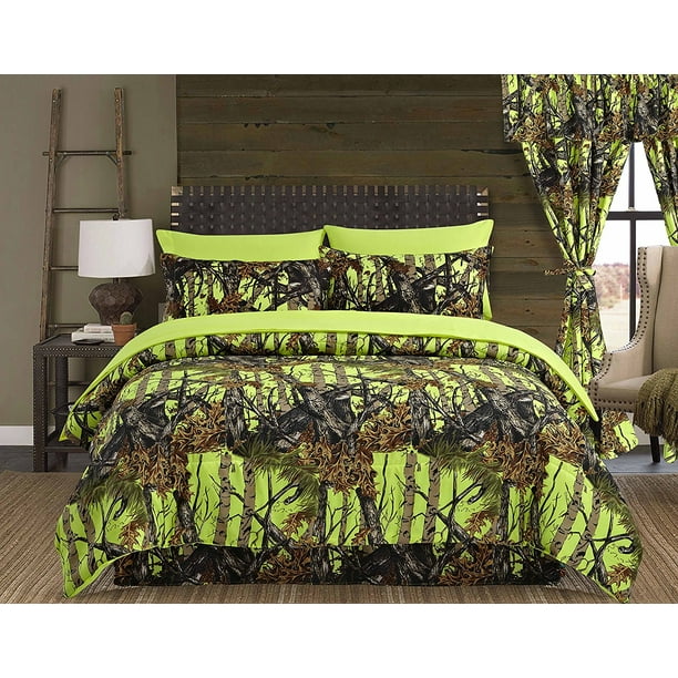 Luxury Comforter Bed Skirt, King Size Camouflage Bed Sets