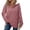 Pink, variant on Busydd Womens Hoodies Fashion Solid Color Long Sleeve Tops for Women Casual Comfy Slit Hoodies for Women with Pocket and Drawstring L