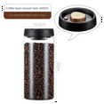 thumbnail image 2 of Jarra sellada al vacío para granos de café, recipiente hermético de vidrio para guardar alimentos, granos y dulces, 1800 ml, 2 of 7