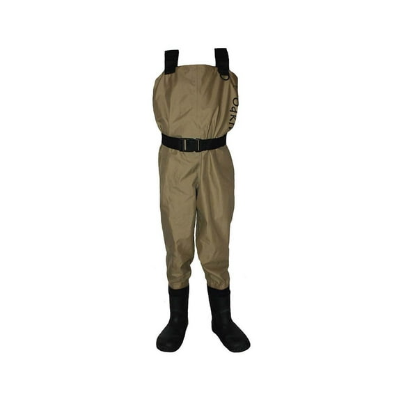 Toddler & Kids Easy Wash Breathable Waterproof Nylon Waders (Tan, 10/11)