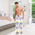 thumbnail image 6 of FORMRS Mens Pajama Pants with Pockets Sleepwear Lounge Bottoms Sizes S-2XL, Pink Hand Drawn Sailboats, 6 of 7