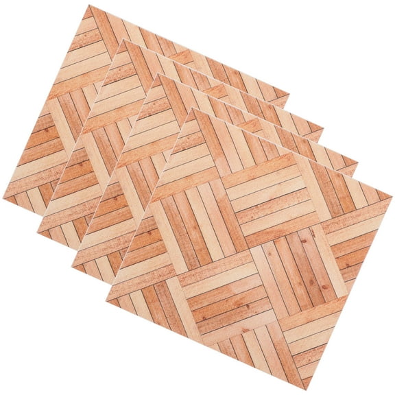 HONMEET Dollhouse Decor Dollhouse Miniature Floorboards Multi PVC 4Pcs