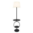 thumbnail image 3 of Elegant Designs Table de Chevet Table d'Appoint Double Étagère Lampe de Sol Décorative, Noir, 3 of 5