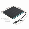 thumbnail image 4 of External DVD Drive, USB 3.0 Type C CD Drive, Dual Port DVD Player, Portable Optical Burner Writer Rewriter, High Speed Data Transfer, 4 of 5