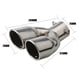 thumbnail image 4 of Punta Escape Doble Doblada Ehuebsd Atornillada Borde Enrollado Corte Inclinado Entrada 3 Pulgadas Plata, 4 of 9