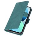 thumbnail image 7 of Skin-Friendly Wallet Case for iPhone 14 Plus, Premium PU Leather Shockproof Card Slots Cash Holder Flip Cover with Kickstand Folio Magnetic Clasp Wrist Hand Strap Handbag Case,Blue, 7 of 7
