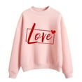 thumbnail image 2 of Baqcunre Crewneck Sweatshirts Printing Sweatshirt Top Long Sleeved Sweatshirt Casual Blouse Temperament Pullover Top(Red 2 S-XXL),Womens Sweatshirt Womens Tops Valentine'S Day Shirts For Women, 2 of 6