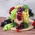 thumbnail image 4 of Uxcell 2 tamaños de uvas artificiales, 10 piezas de racimos de uvas falsas de simulación de plástico, 5 colores, 4 of 6