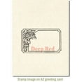 thumbnail image 3 of Deep Red Rubber Cling Stamp Jingle Bells Holiday Gift Tag, 3 of 4
