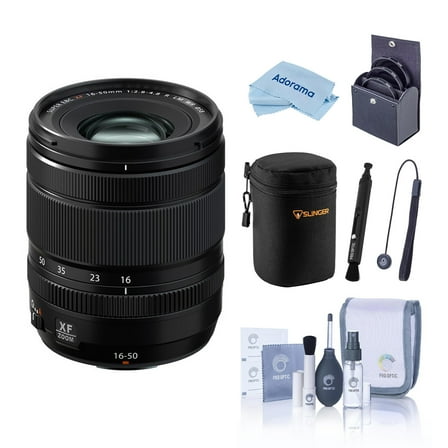 Fujifilm XF 16-50mm f/2.8-4.8 R LM WR Lens, Bundle with 58mm Filter Kit, Soft Lens Case, Cleaning Kit, Lens Pen Cleaner and Microfiber Cleaning Cloth
