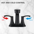 thumbnail image 5 of Bathroom Faucet with Pull Out Sprayer, 2 Handle 4 Inch Faucet Utility Sink Faucet, Matte Black, 5 of 6